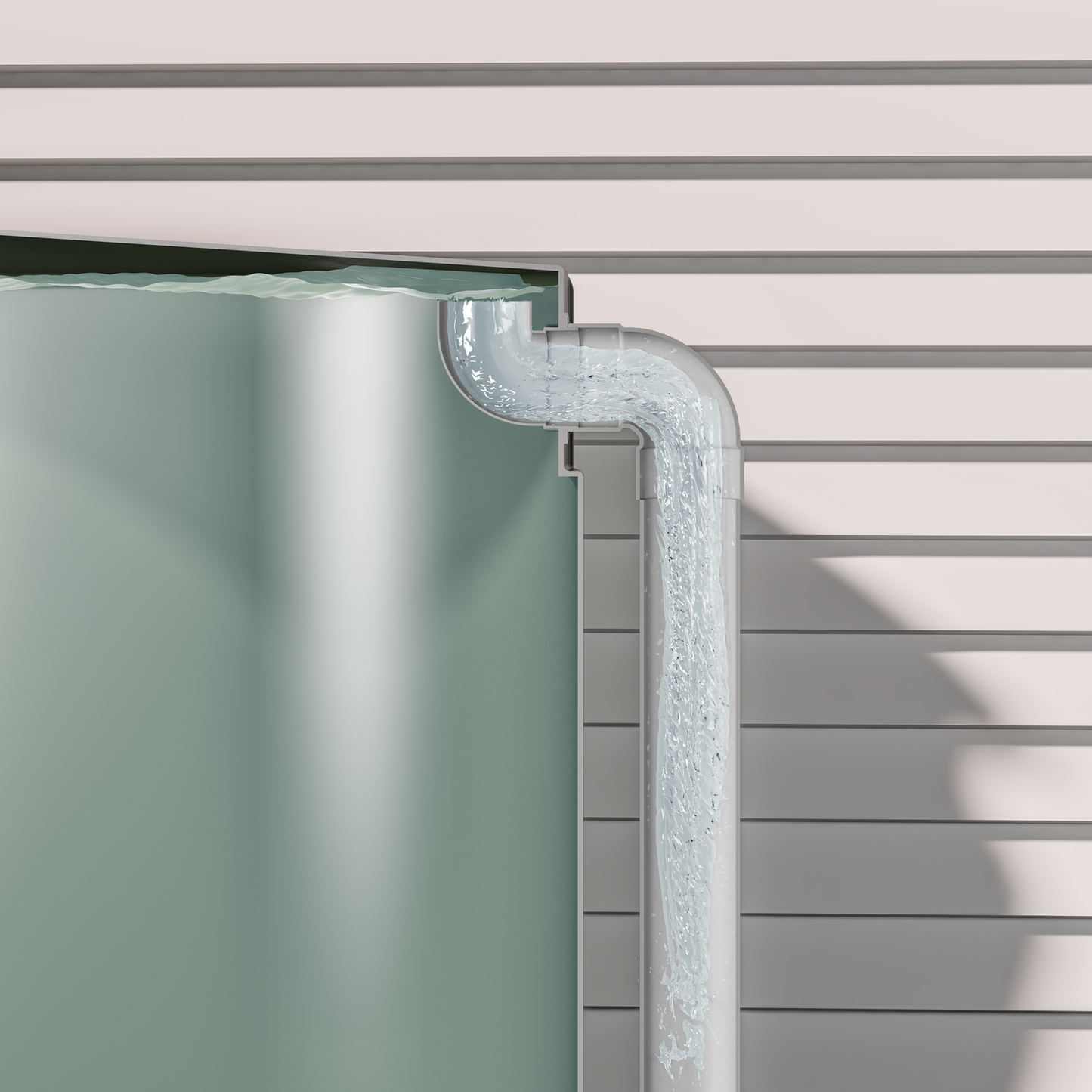 Rain Harvesting Flanged Tank Overflow - 90mm
