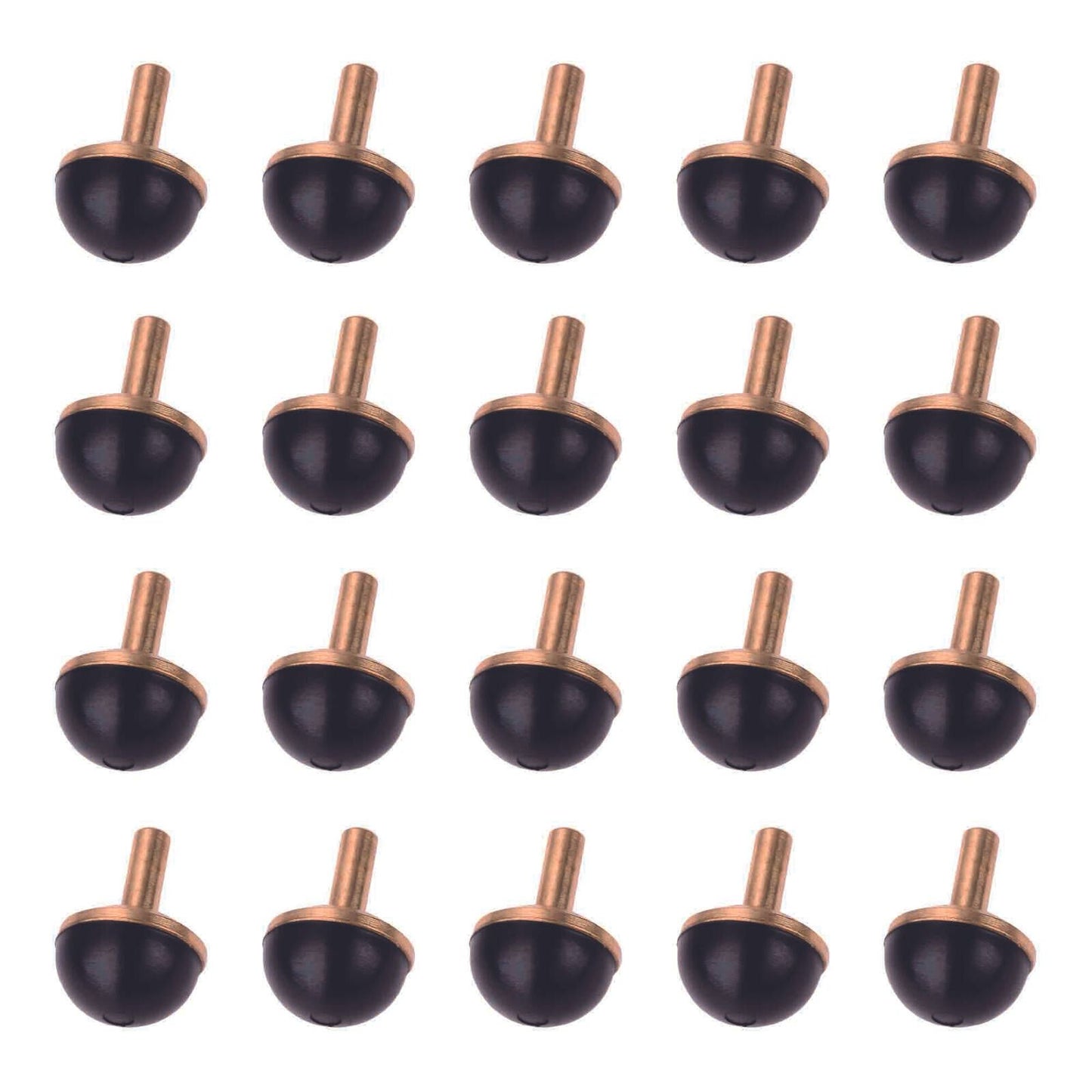 Kinetic 12mm Dome Brass Tap Valve - 20 Pack