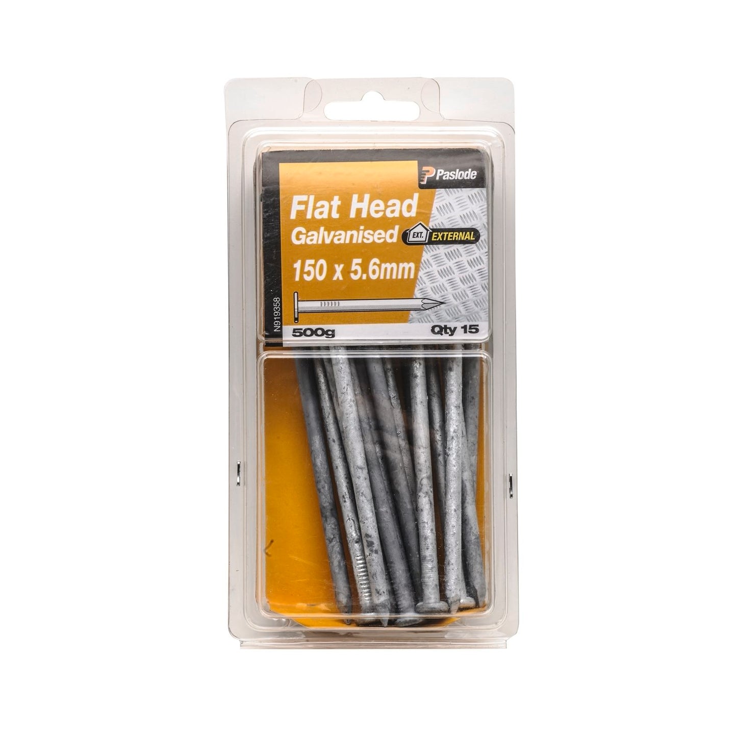 Paslode Flat Head Nails - 150 x 5.6mm - 15 Pack