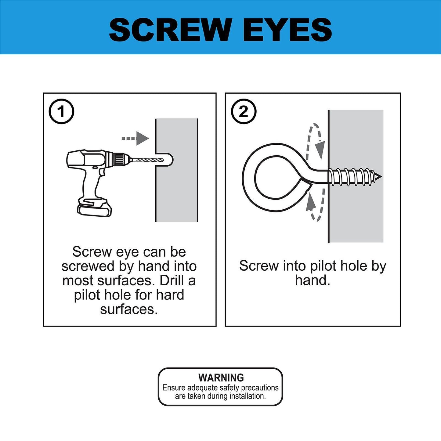 Everhang Screw Eye Hooks - 8mm - 25 Pack