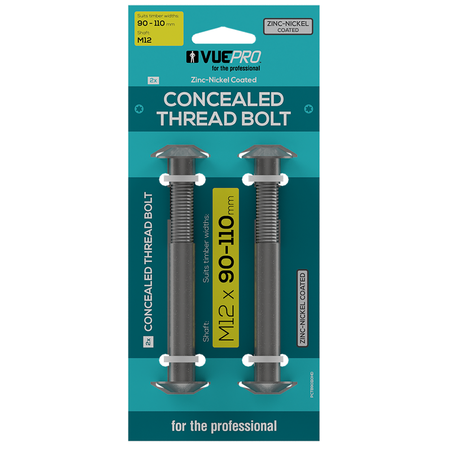 Vuepro Concealed Thread Bolt - 90-110mm