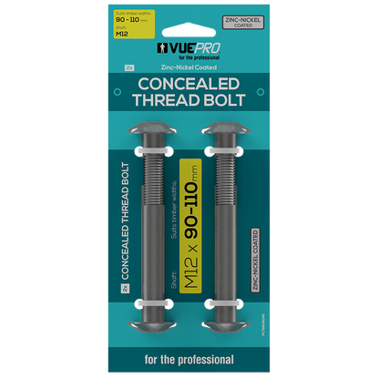 Vuepro Concealed Thread Bolt - 90-110mm