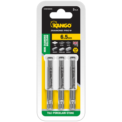 Kango Diamond Pro Mini Hole Saw - 6.5mm - 3 Pack