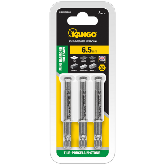Kango Diamond Pro Mini Hole Saw 6.5mm 3 Pack