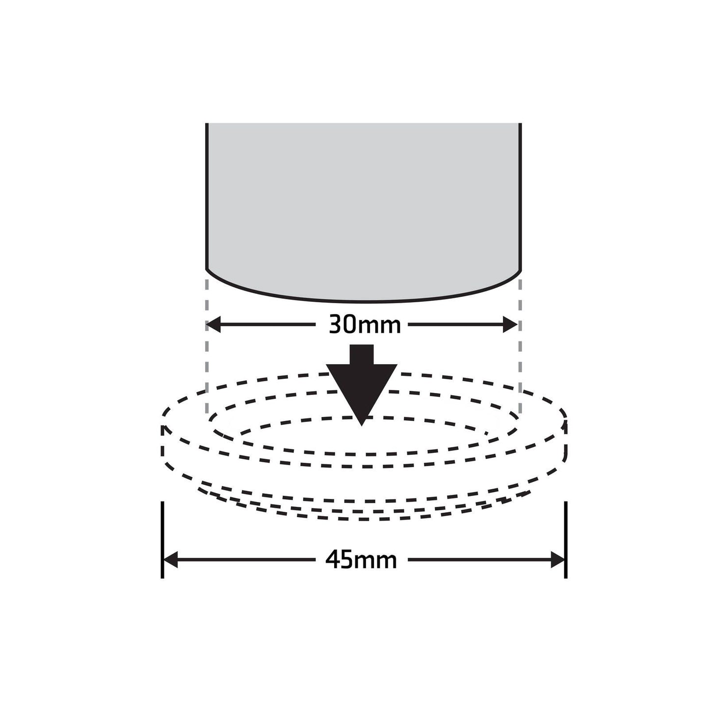 Surface Gard Round Castor Cup - 30mm - 4 Pack - Brown