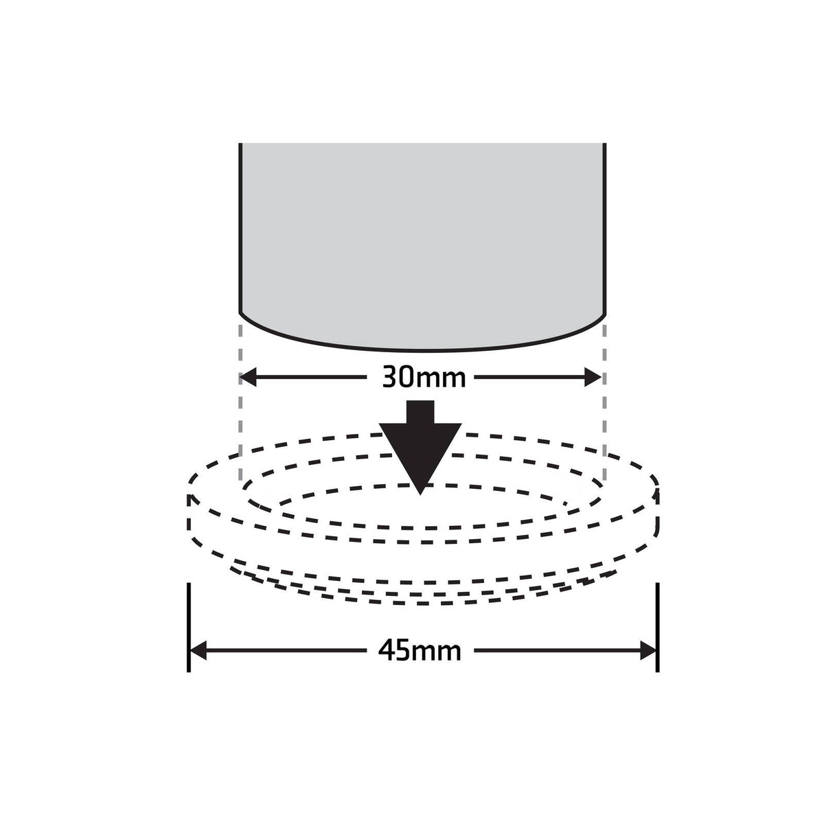 Surface Gard Round Brown Castor Cup 30mm 4 Pack
