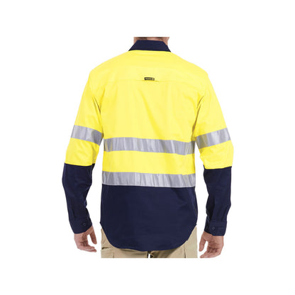 Tradie 2XL Hi Vis Yellow Mens Reflective Long Sleeve Shirt