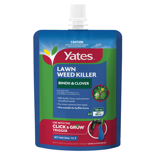 Yates Click And Grow Bindii And Clover Lawn Weed Killer - 700ml