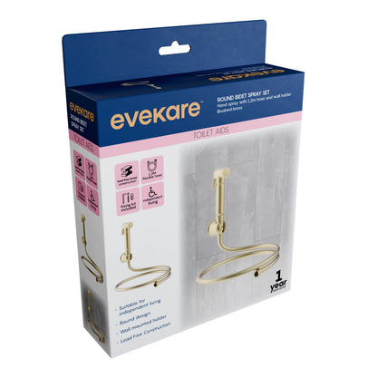 Evekare Bidet Spray - 1.2m - Brushed Brass