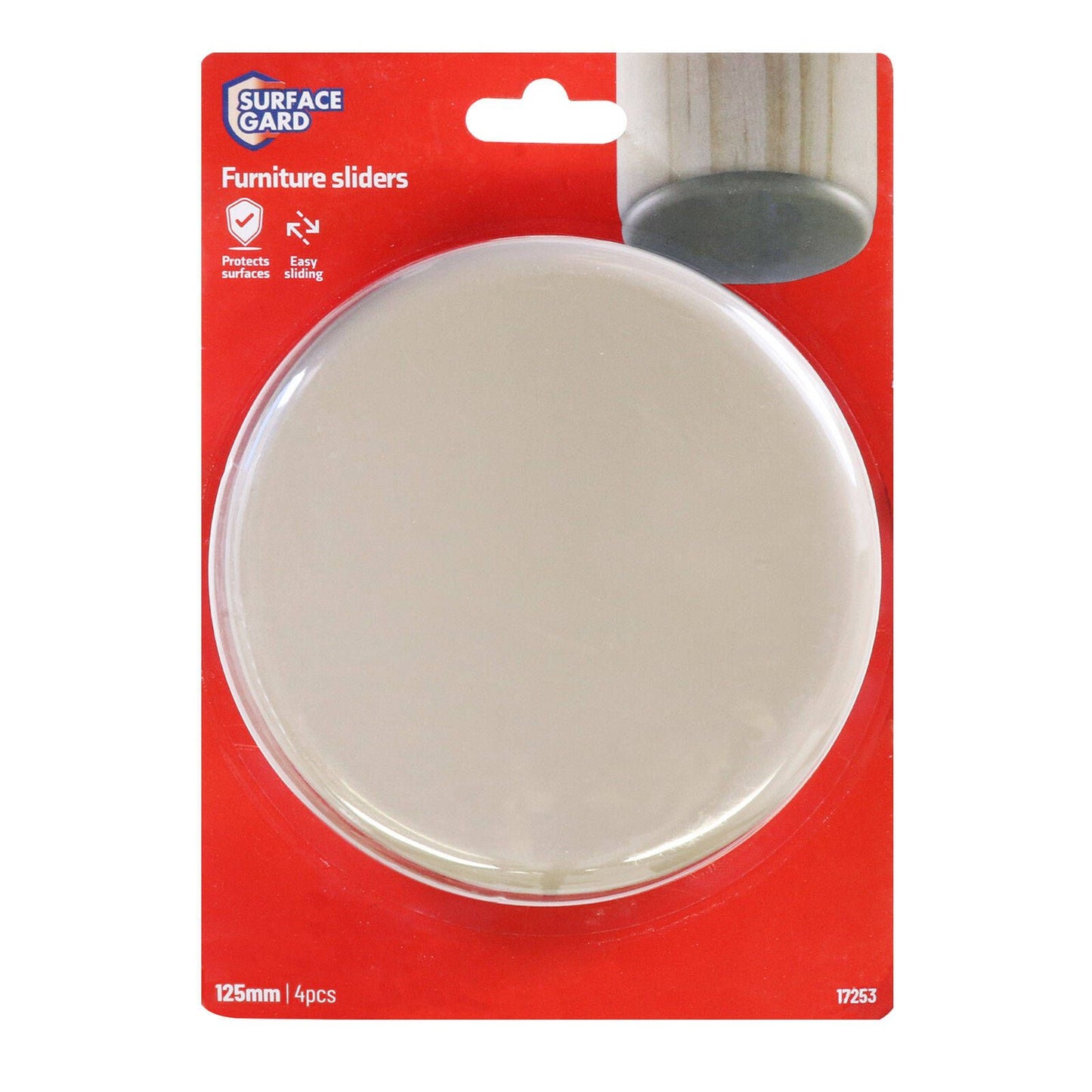 Surface Gard Round Slider - 125mm - 4 Pack