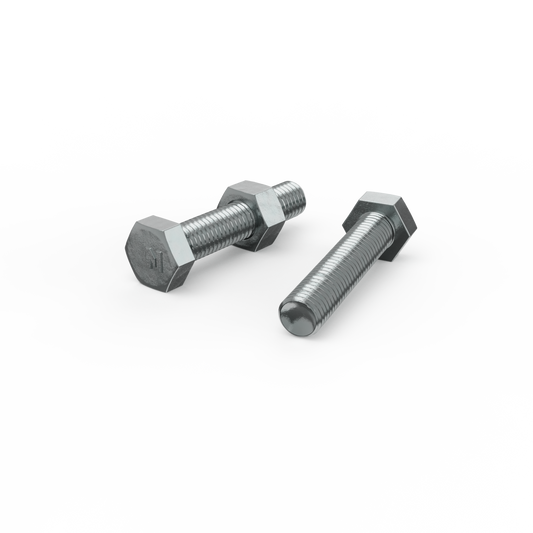Zenith Zinc Plated Hex Head Bolts & Nuts M10 x 50mm