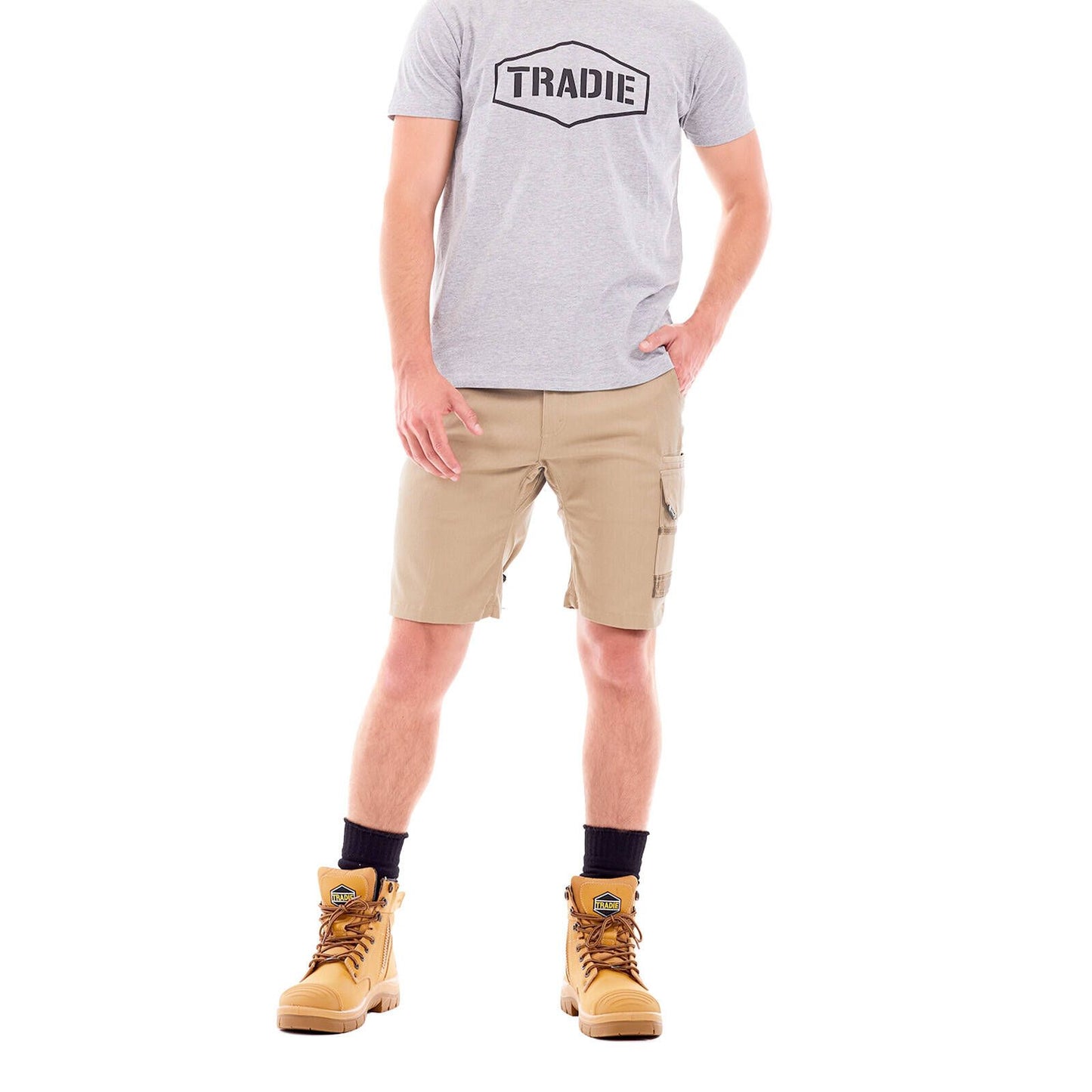 Tradie Core Khaki Cargo Shorts - 97