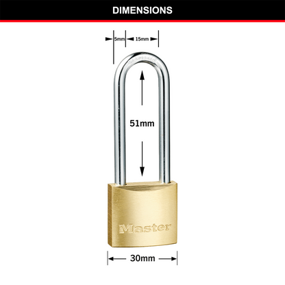 Master Lock Padlock - 30mm - Brass - Cut Resistant