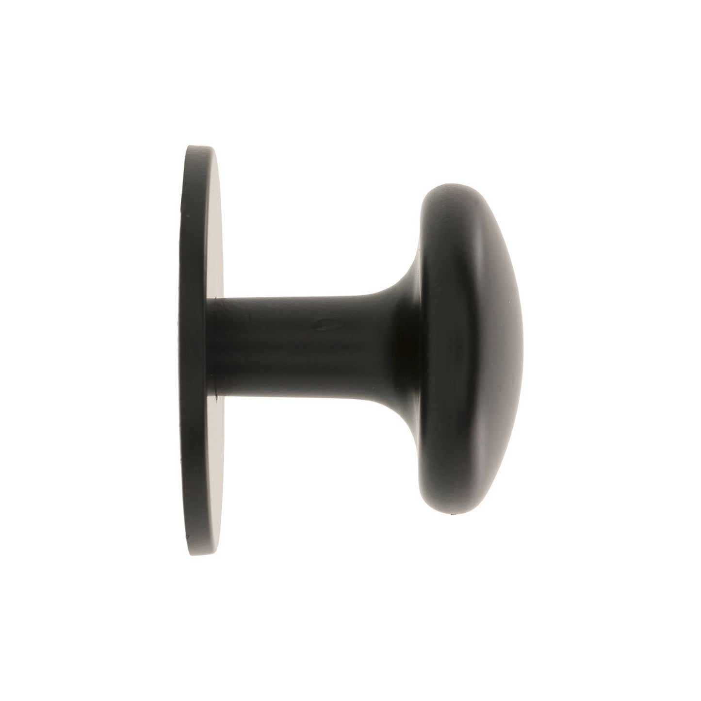 Prestige Black Flat Knob - 26mm - 6 Pack