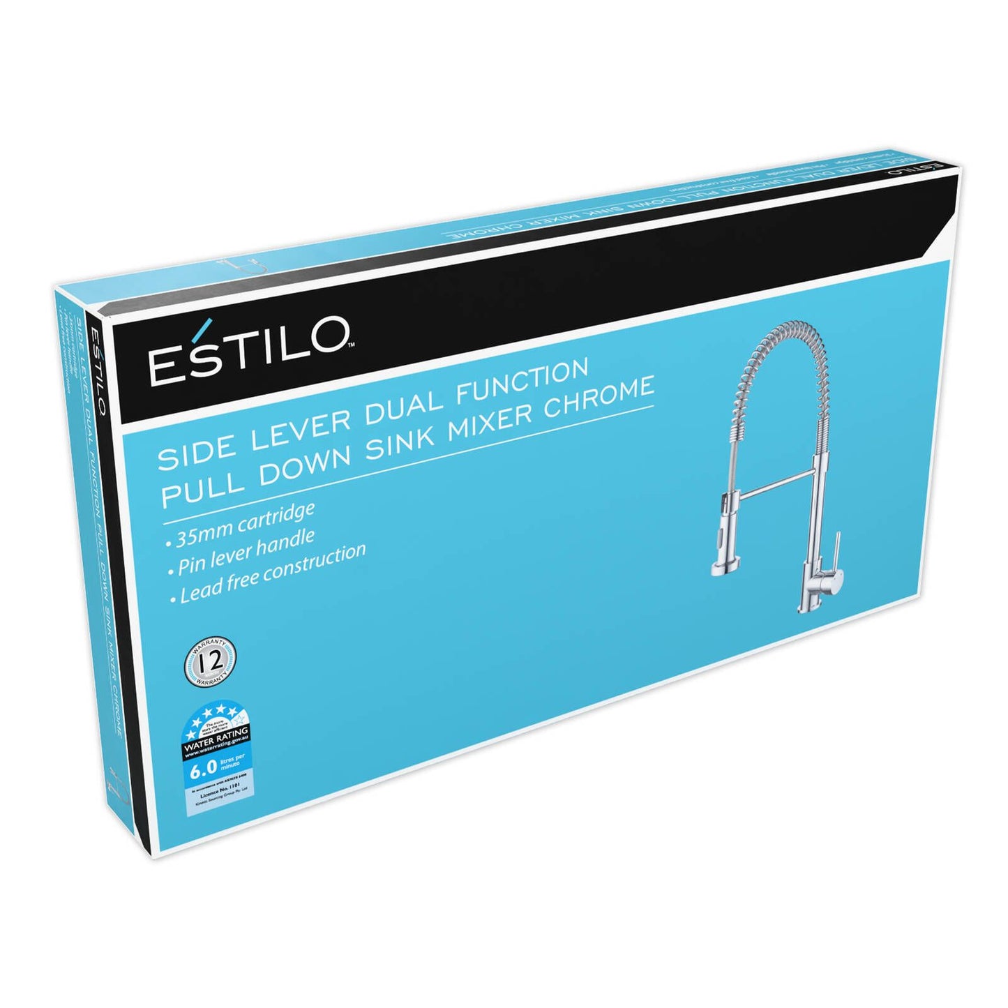 Estilo Side Lever Dual Function Pull Down Sink Mixer - 35mm Cartridge