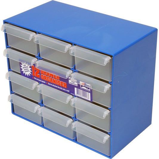 FISCHER 230 x 128 x 188mm 12 Draw Organiser Drawer Storage 1H050