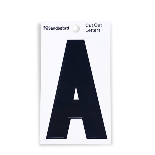 Sandleford Black Cut Out Self Adhesive House Letter A - 85mm