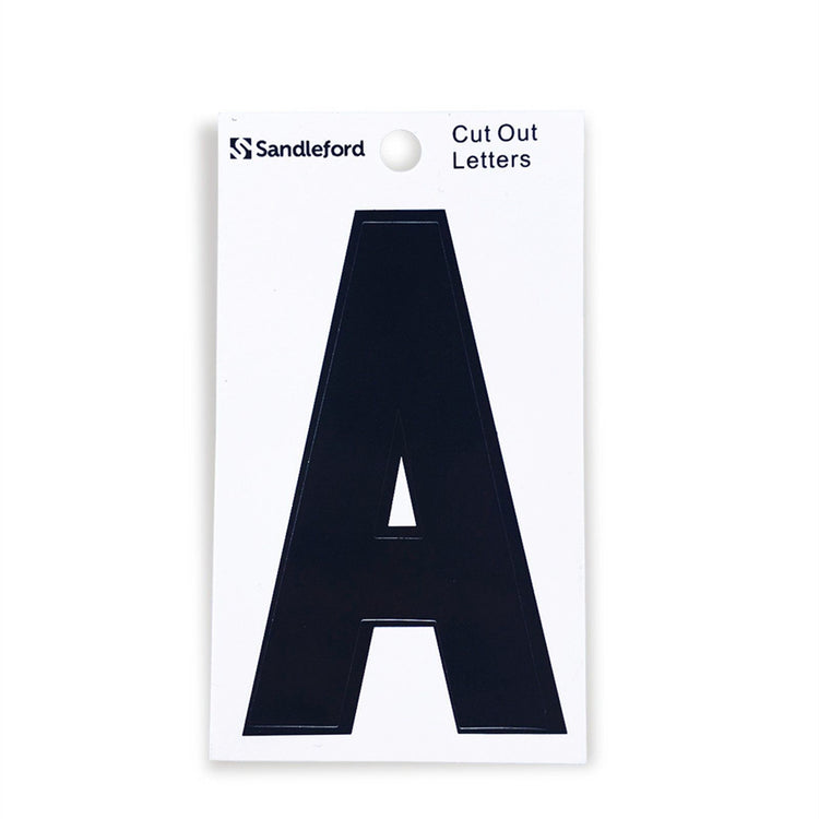 Sandleford Black Cut Out Self Adhesive House Letter A - 85mm