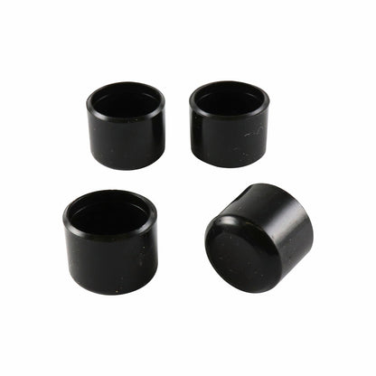 Surface Gard Black Round Plastic Chair Tips - 16mm - 4 Pack