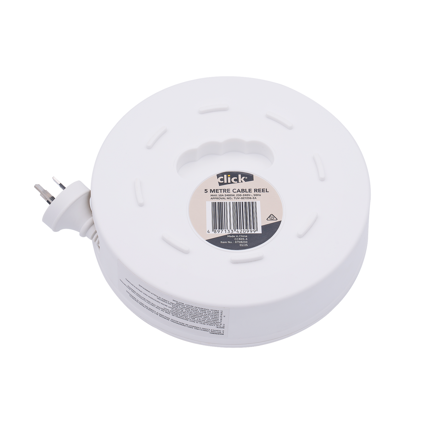 Click Cable Reel - 5m - 4 Outlets
