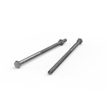 Zenith M6 x 130mm - Hot Dip Galvanised Hex Head Bolts & Nuts - 25 Pack