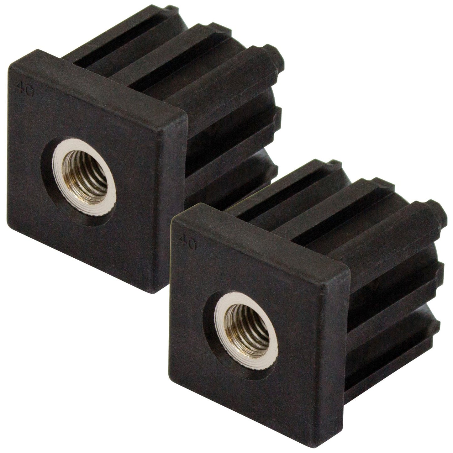 Richmond Square Threaded Tube Insert - M12 - 40mm - 500kg - 2 Pack