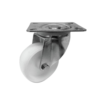 Move It 80mm Polypropylene Swivel Plate Castor 120kg Durable White