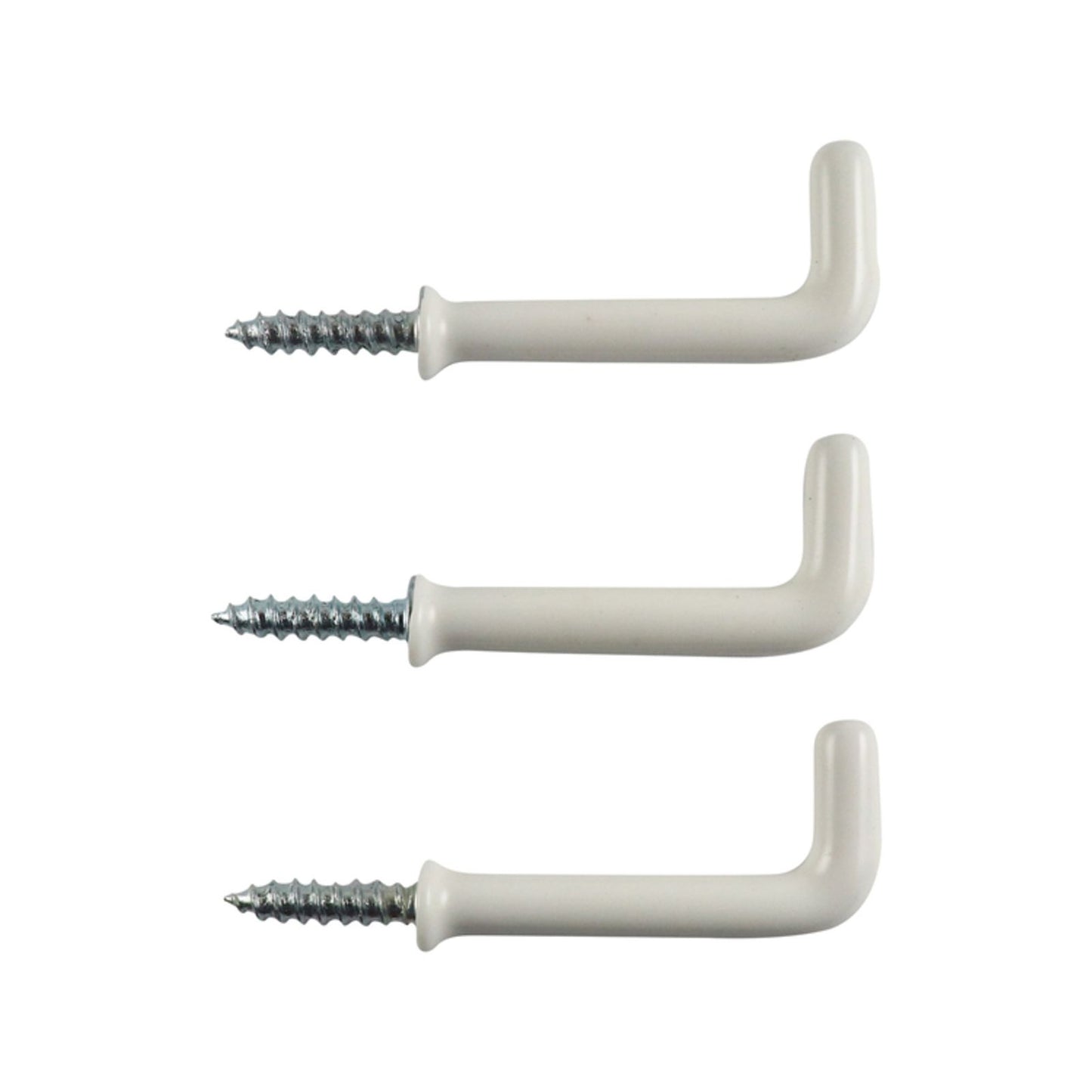 Everhang White PVC Square Hook - 38mm - 3 Pack