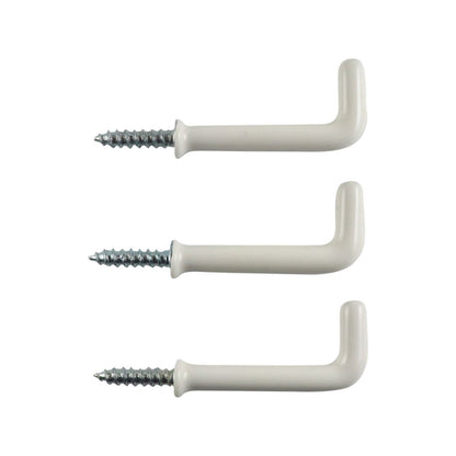 Everhang White PVC Square Hook - 38mm - 3 Pack