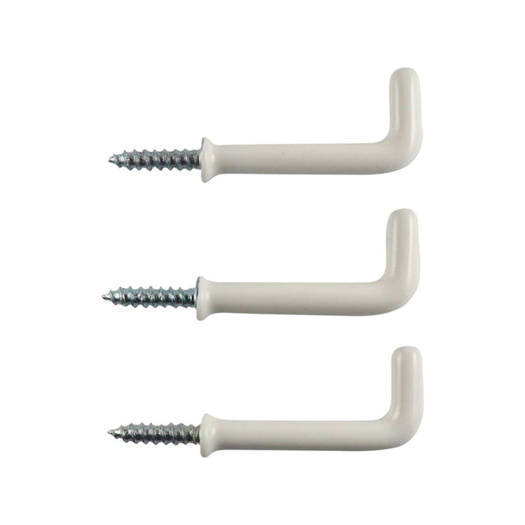 Everhang Square Hook White PVC 38mm 3 Pack