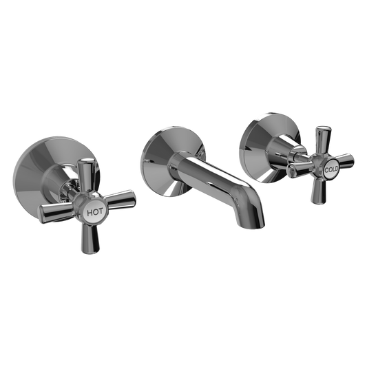 Ezyfix Chrome Classic Wall Mounted Bath Set Lead Free Easy DIY Install Kit