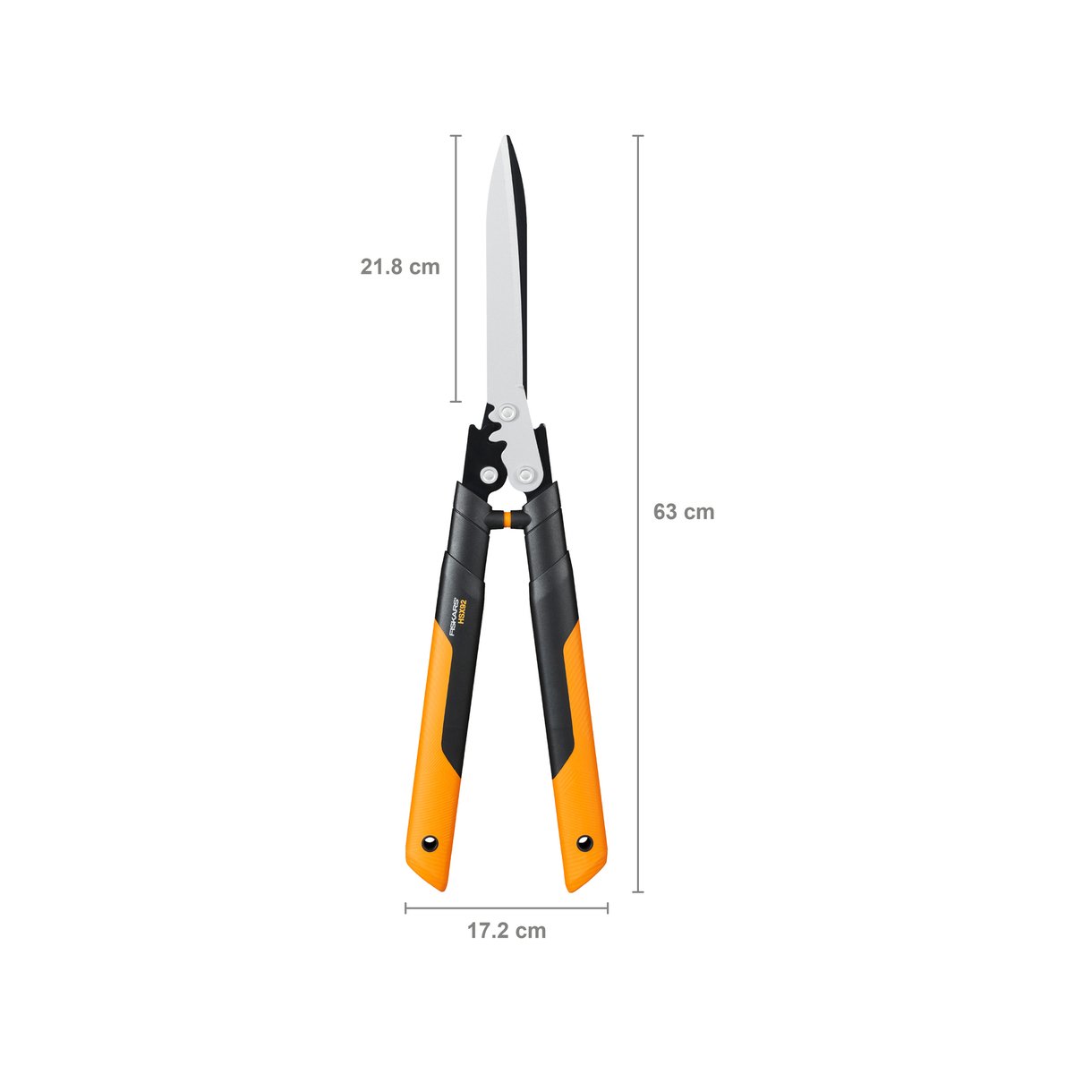 Fiskars PowergearX Hedge Shear - 280mm Hard Steel - Lightweight FiberComp