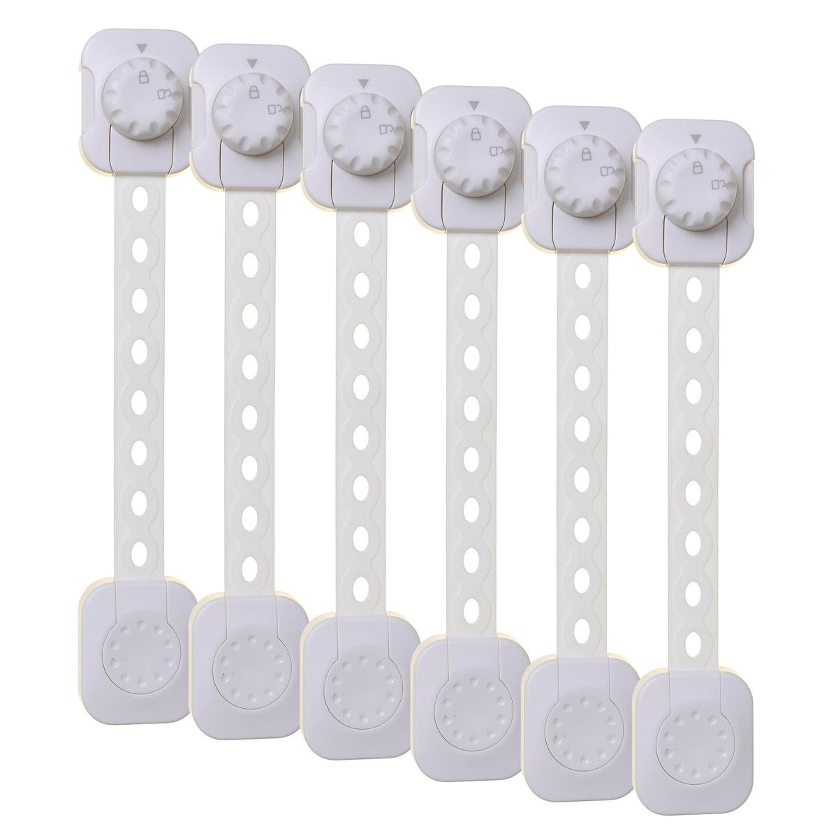Dreambaby Twist N Lock Latch - 38mm x 215mm - ABS - 6 Pack