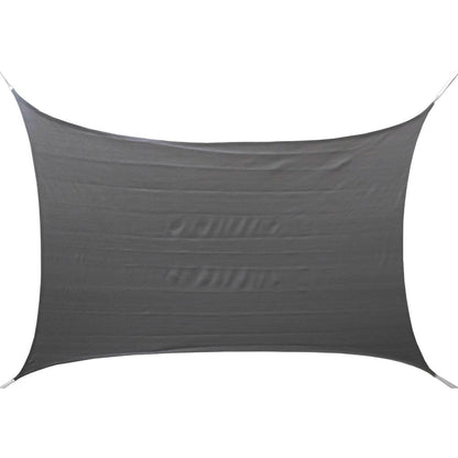 Marquee Rectangular Shade Sail 3 x 5m Charcoal HDPE 93% UV Block