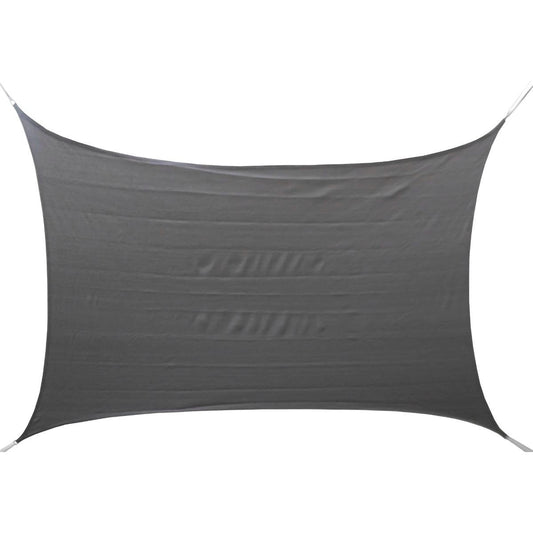 Marquee Rectangular Shade Sail 3 x 5m Charcoal HDPE 93% UV Block