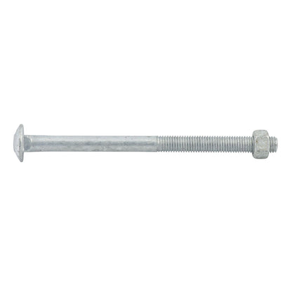 Zenith Hot Dip Galvanised Cup Head Bolts & Nuts - M12 x 200mm - 12 Pack