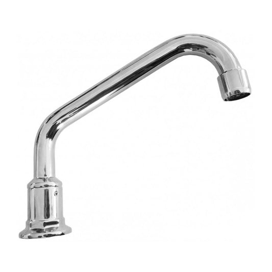 Shaw Mason Chrome Swivel Hob Tube Spout - 180mm - 9L/min