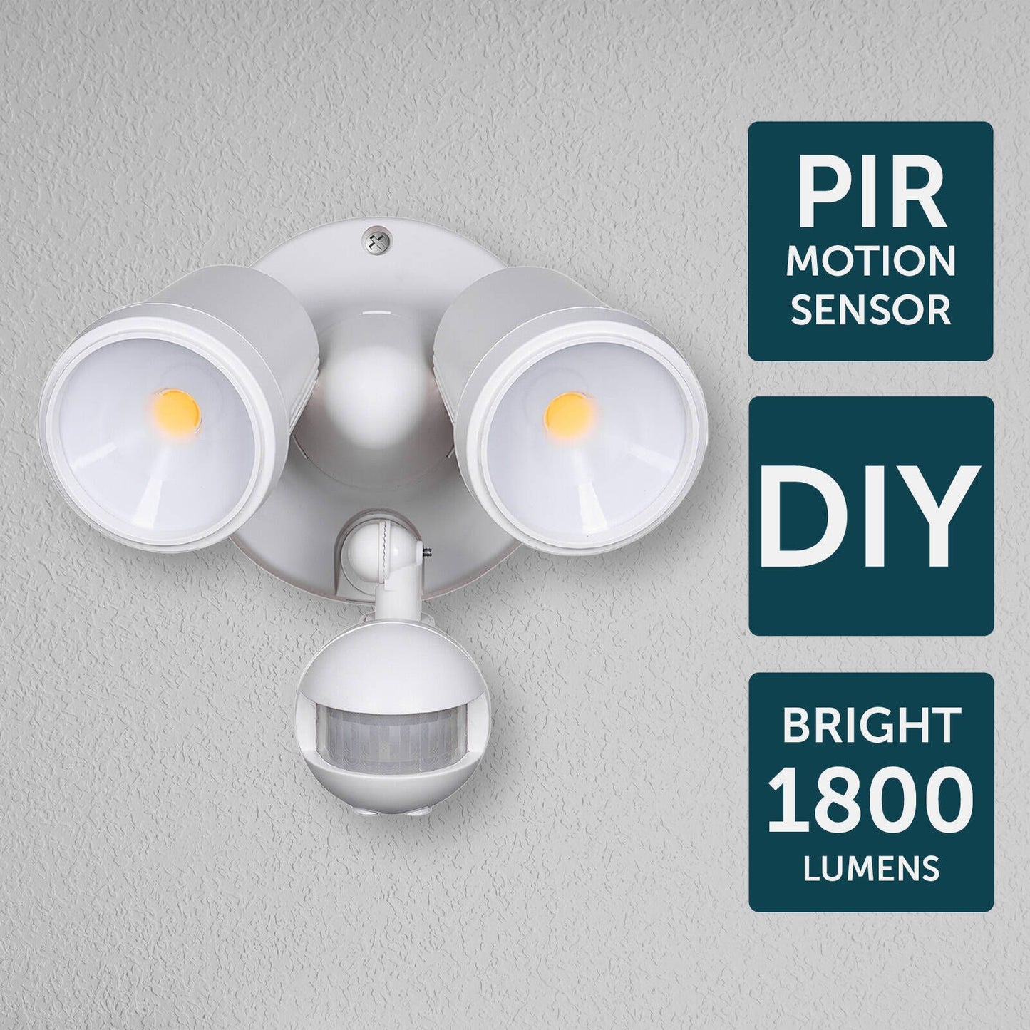 Brilliant Raptor III LED Twin Security Light - 20W - 1800 Lumens - White