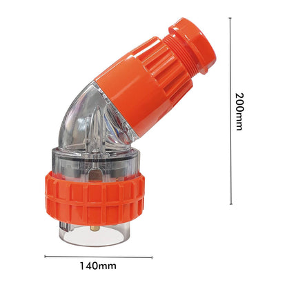Deta Single Phase 3 Pin Round Plug - 32A - 140 x 80 x 170mm