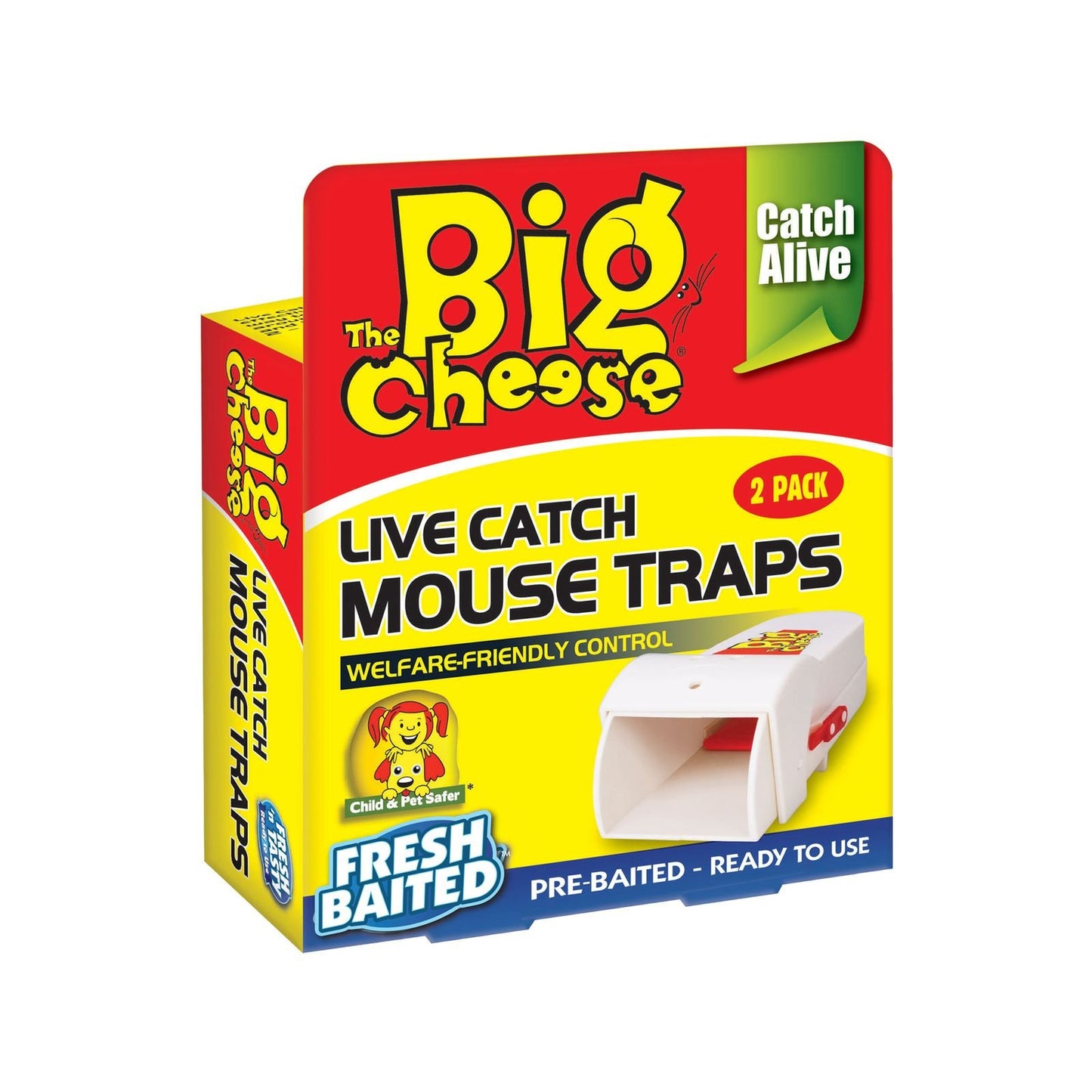 The Big Cheese Live Catch Mouse Trap Prebaited - 2 Pack