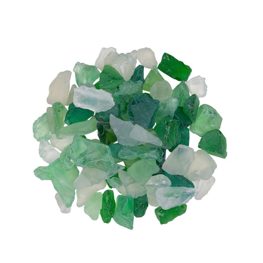 Tuscan Path 17-19mm Frosted Green Gems - 1kg