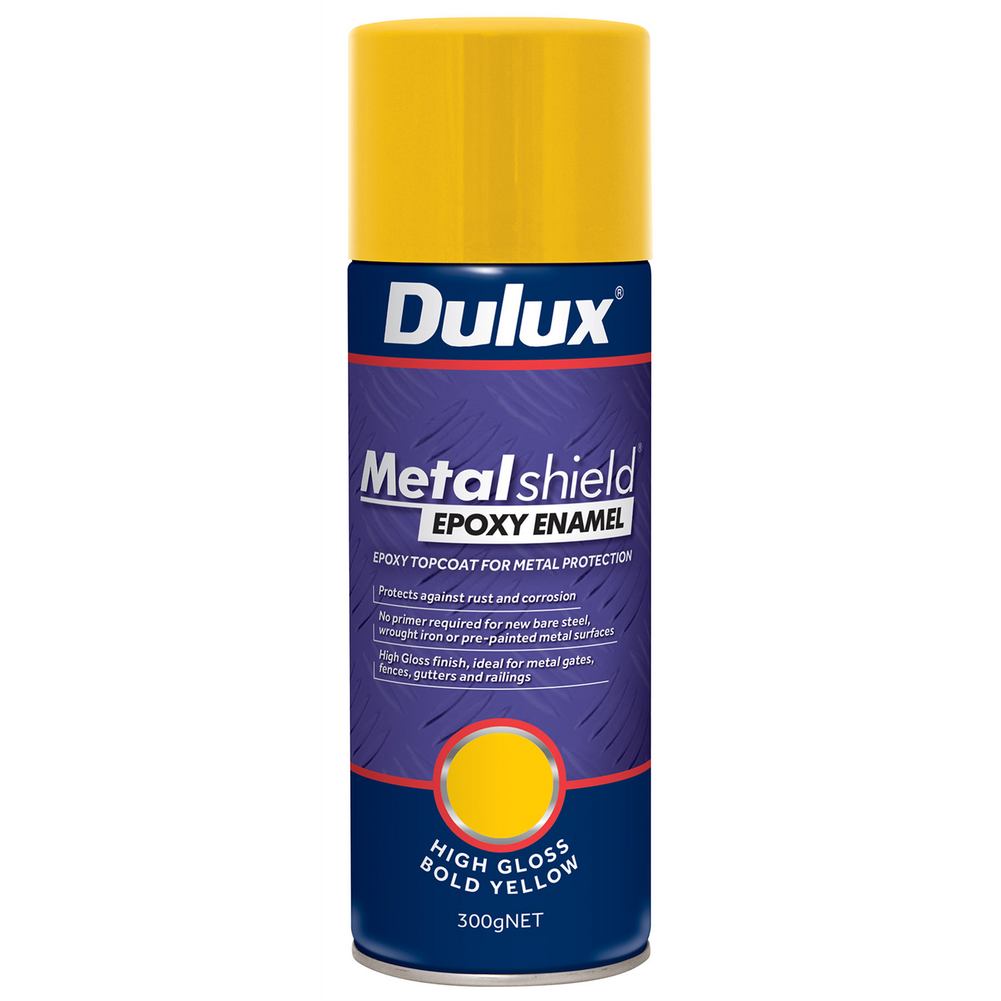 Dulux Metalshield Epoxy Enamel Gloss Spray Paint - 300g - Bold Yellow