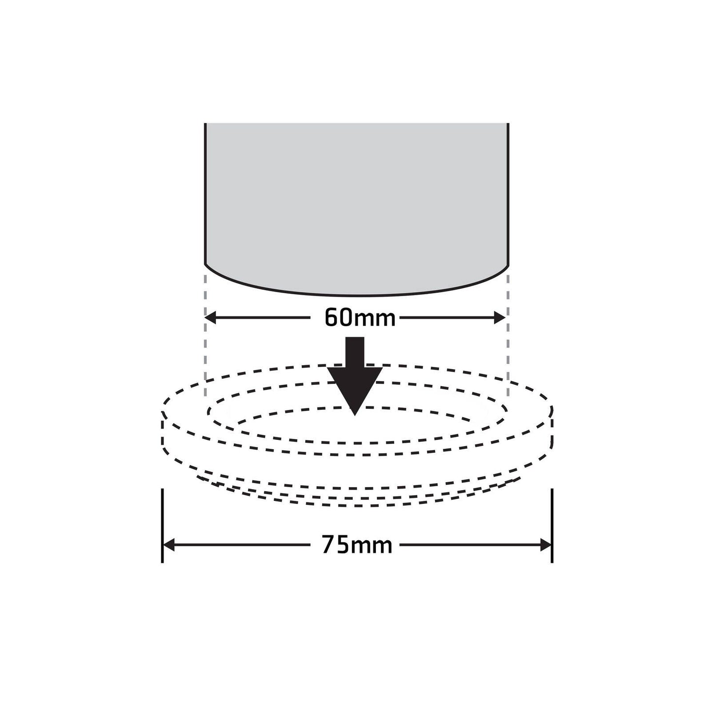 Surface Gard Brown Round Carpet Base Castor Cup - 60mm - 4 Pack