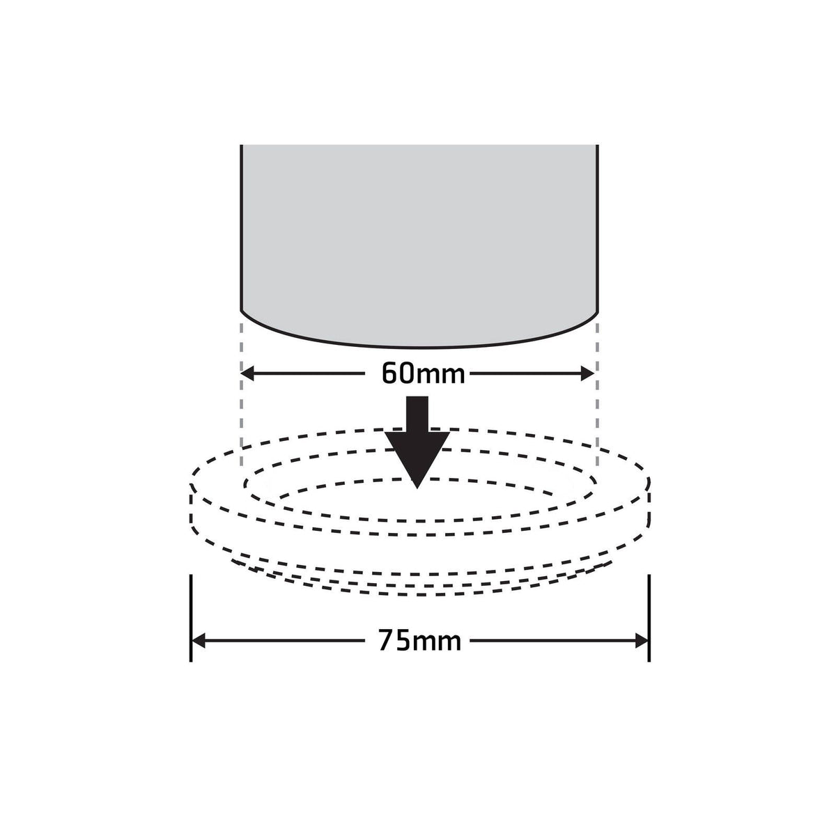 Surface Gard Brown Round Carpet Base Castor Cup 60mm 4 Pack
