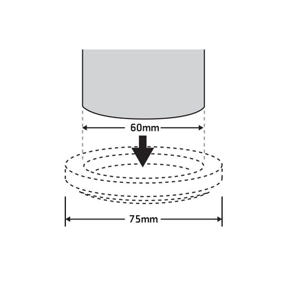 Surface Gard Brown Round Carpet Base Castor Cup - 60mm - 4 Pack
