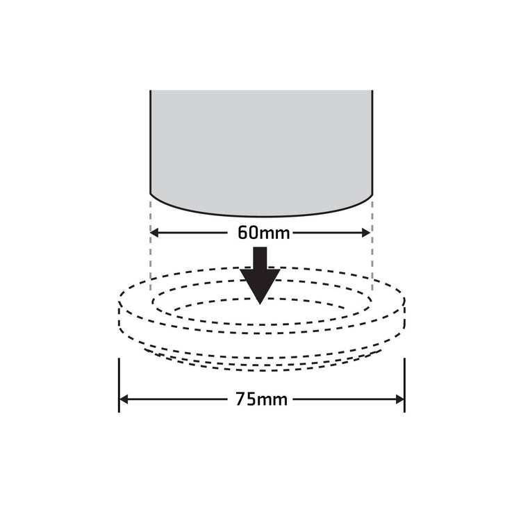 Surface Gard Brown Round Carpet Base Castor Cup 60mm 4 Pack