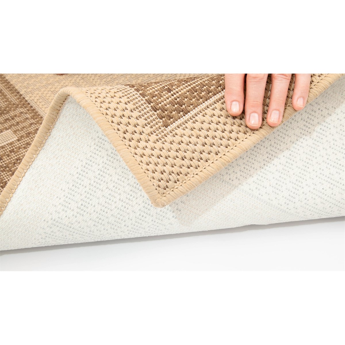 Hufflett Ceduna Flat Weave Rug 80x150cm Polypropylene Non-Slip