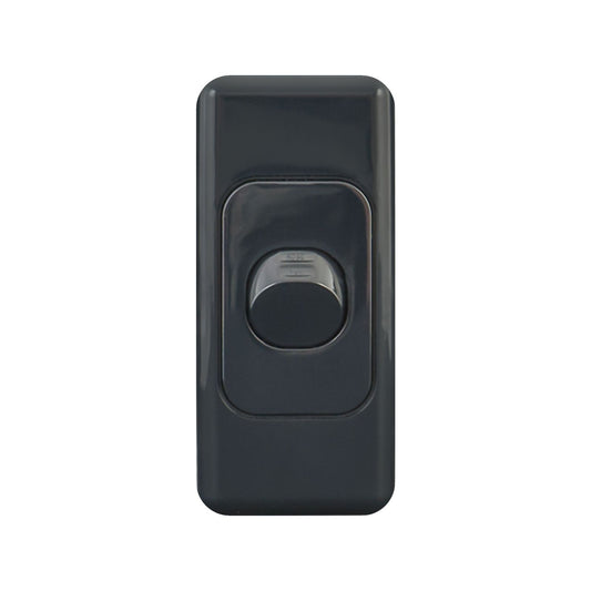 DETA Black Single Architrave Switch