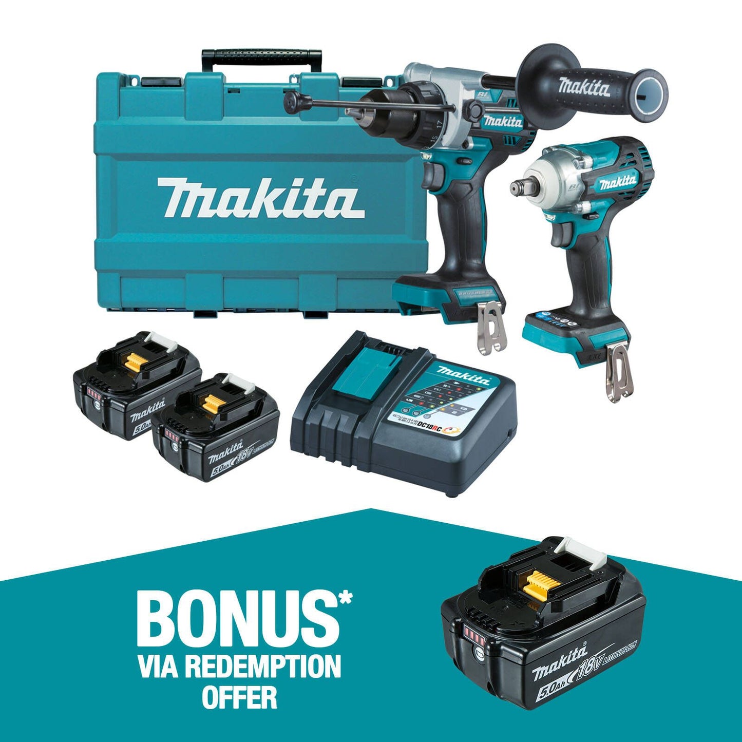 Makita Brushless Combo Kit - 2 Piece - 18V - DLX2419T