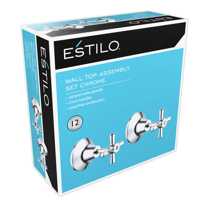 Estilo Wall Top Assembly Set Chrome- Jumper Valve Spindle